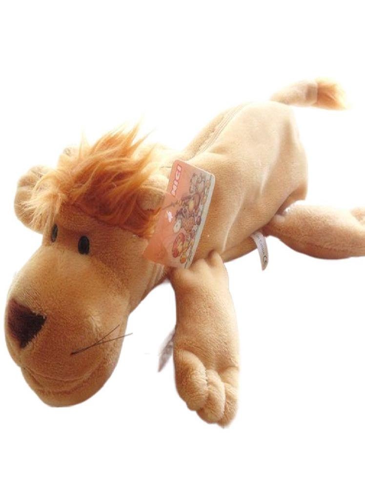 Eckek - Gift Creative Lion Pen Pouch Elephant Stationery Bag Cosmetic Bag Pencil Case Plush Pencil Bags - Image 1