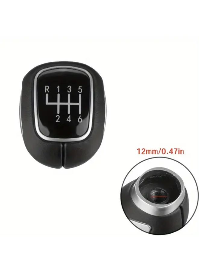 Automatic Car PU Leather Gear Shift Knob 10mm Red Black 5 Speed 6 Speed Manual Transmission Shift Handle For Chevrolet Cruze 2009 2010 2011 2012 2013 2014 2015 - Image 3