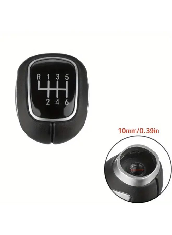 Automatic Car PU Leather Gear Shift Knob 10mm Red Black 5 Speed 6 Speed Manual Transmission Shift Handle For Chevrolet Cruze 2009 2010 2011 2012 2013 2014 2015 - Image 4