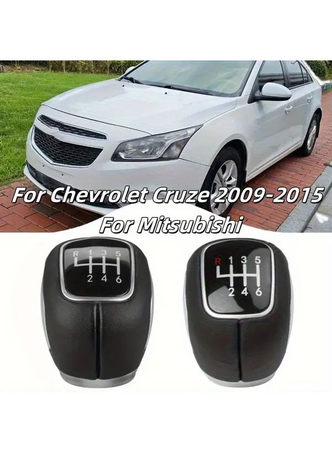 Automatic Car PU Leather Gear Shift Knob 10mm Red Black 5 Speed 6 Speed Manual Transmission Shift Handle For Chevrolet Cruze 2009 2010 2011 2012 2013 2014 2015 - Image 1