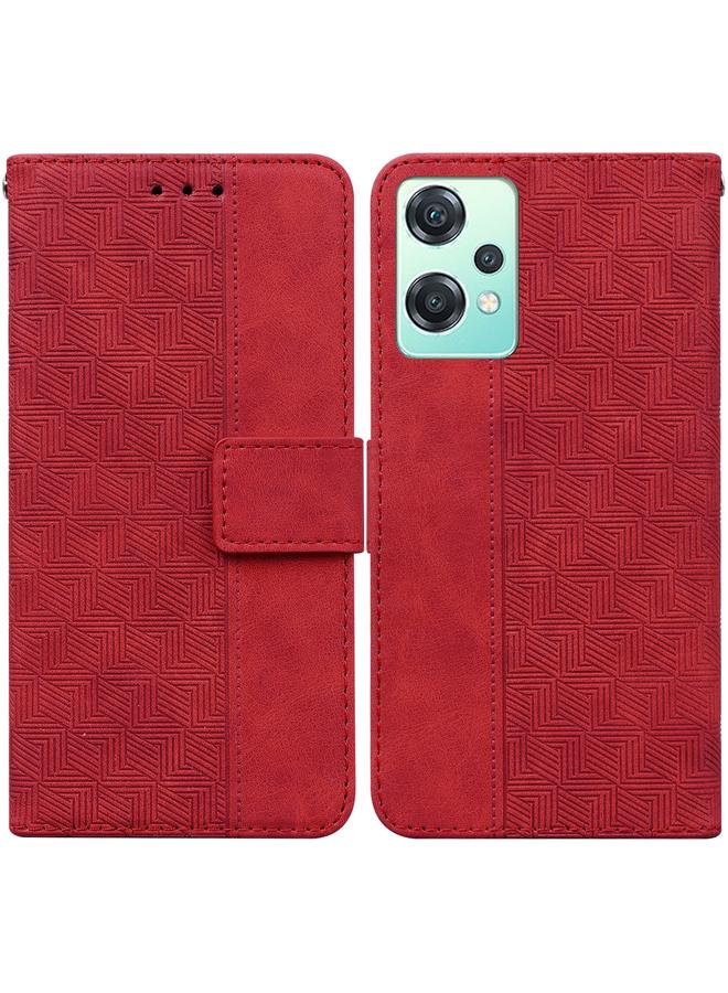 اس-توب جراب لهاتف OnePlus Nord CE 2 Lite 5G، جراب هاتف جلدي منقوش هندسيًا - Image 1