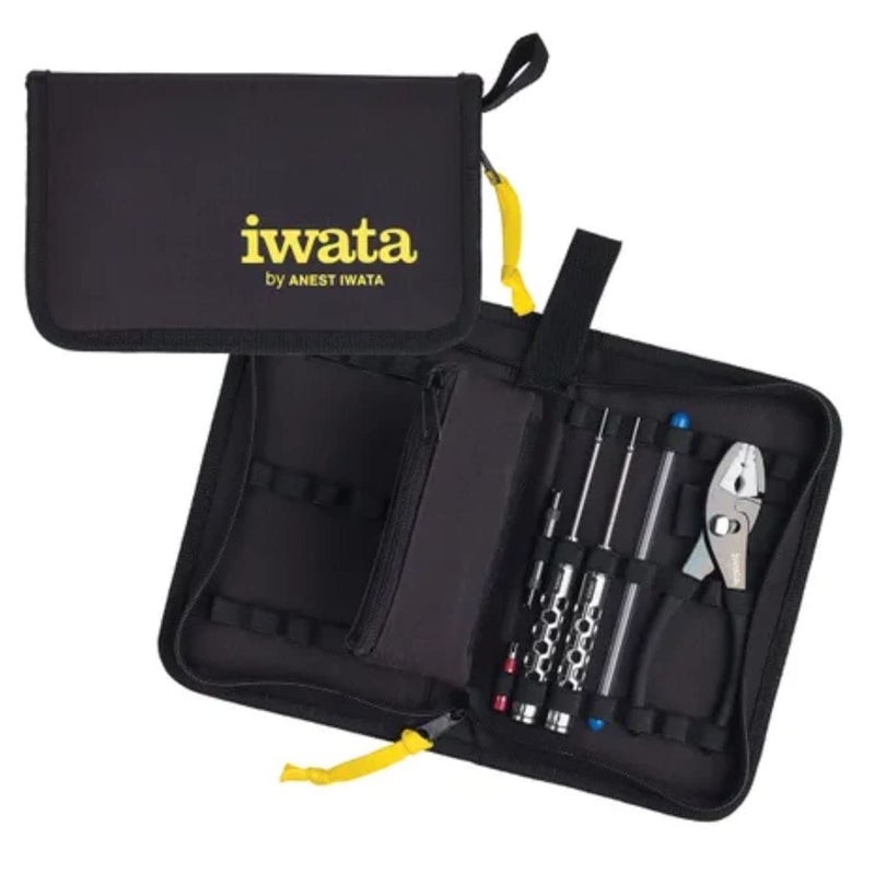 Iwata Professional Airbrush Maintenance Tools - Kit Neo Airbrushes - Includes Wrench, Pliers, Screw Drivers, Nozzle Wrench - Adults - Art - Manual Operation - No Assembly Required - Image 1