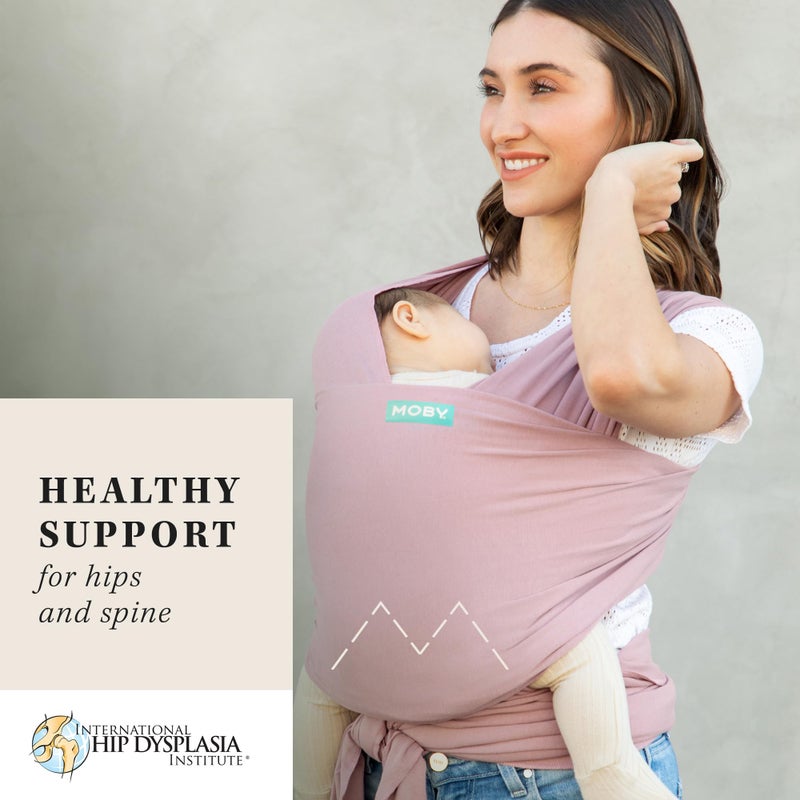 Moby Baby Wrap Carrier Classic for Newborns to Toddlers (8-33lbs), Infant Sling Carrier, Lightweight & Hands Free Design, Adjustable for All Body Types (Dusty Rose) - Image 3