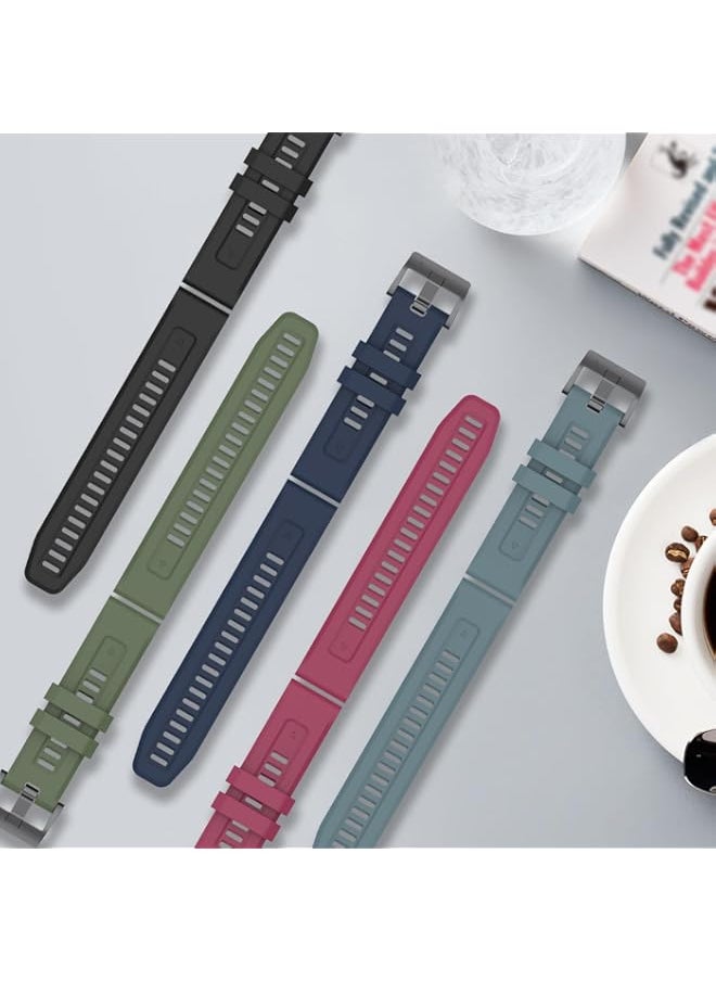 XMUXI Compatible with Garmin Fenix 7 Pro Watch Band, Silicone Sport Strap for Fenix 7 | Fenix 6/6 Pro | Fenix 5/5 Plus | Approach S60 S62 | Forerunner 945 | Quatix 6 (Not Included Watch) (#7)
