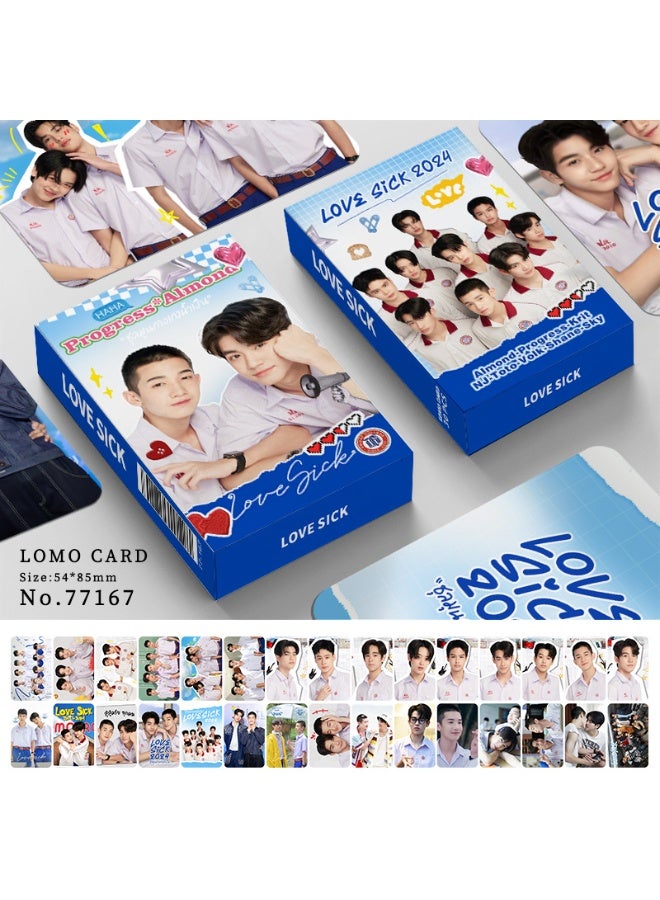 NIBEMINENT 30 Pcs TV Series of Thailand Love Sick 2024 Lomo Cards Card For Fans Collection Gifts - Image 1