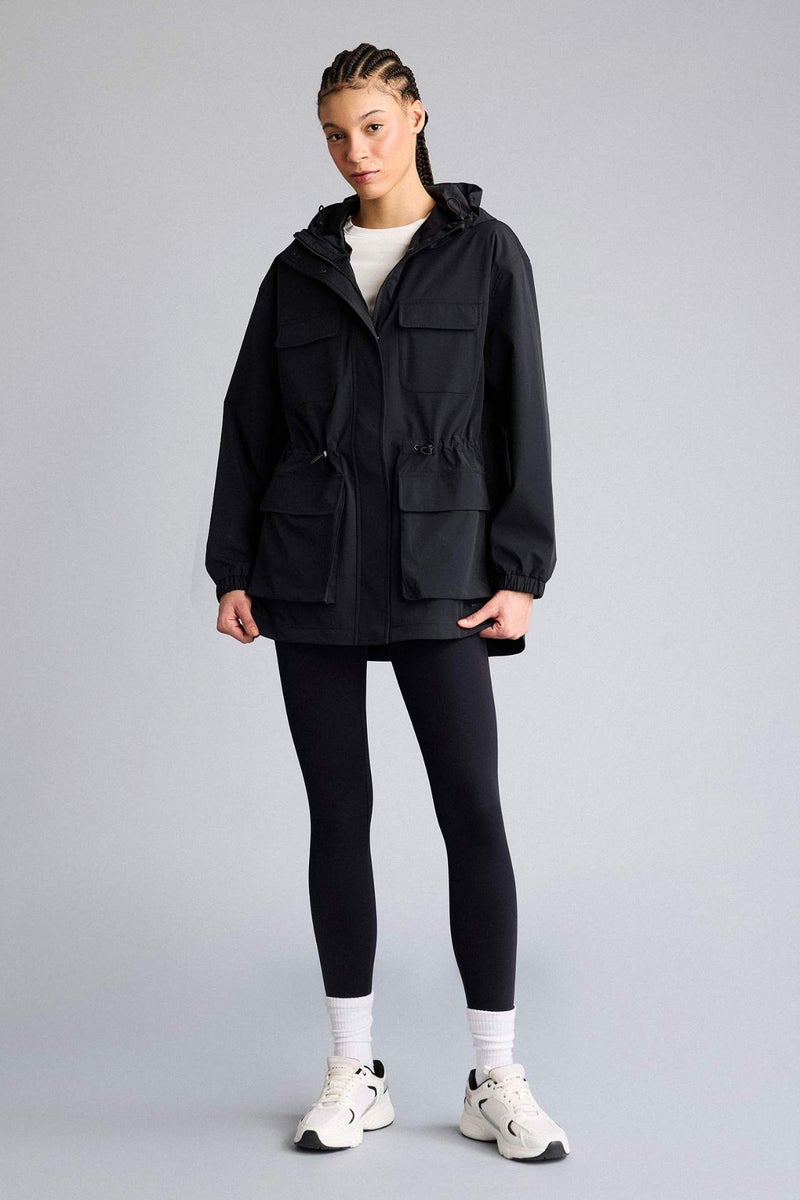 DeFacto Regular Fit Waterproof Windproof Zip-Up Hooded Jacket - Image 2