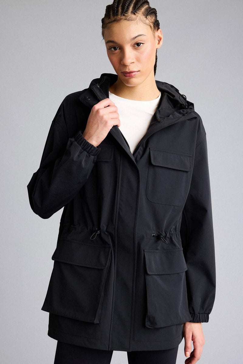 DeFacto Regular Fit Waterproof Windproof Zip-Up Hooded Jacket - Image 1