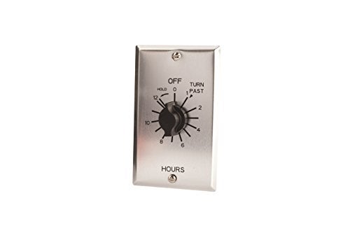 NSI TORK C512H Spring-Wound in-Wall Twist Timer with Commercial Style Metal Plate and 12-Hour Length for Automatic Shutoff of Motors or Lights - Image 4
