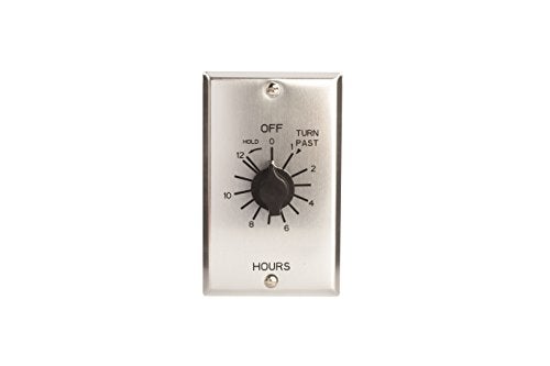 NSI TORK C512H Spring-Wound in-Wall Twist Timer with Commercial Style Metal Plate and 12-Hour Length for Automatic Shutoff of Motors or Lights - Image 3