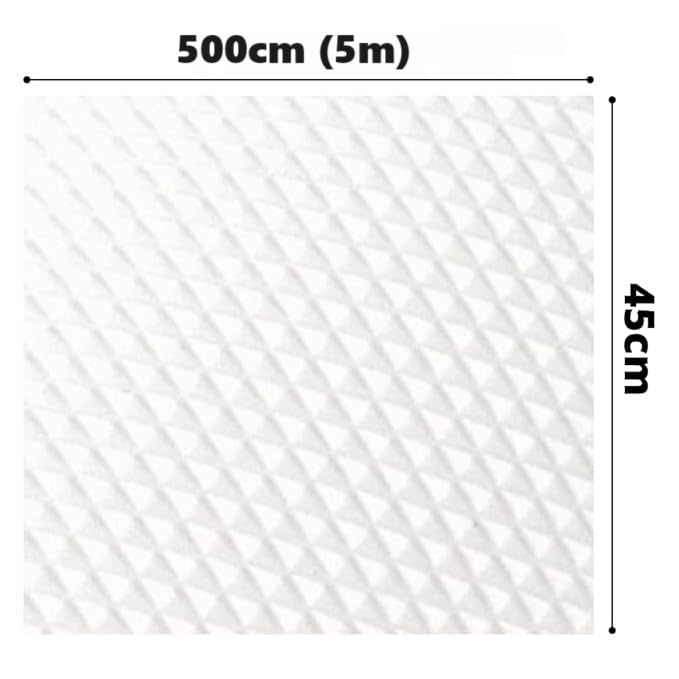 KayJen (45cmX5m) Transparent Food Grade EVA Anti Slip MatSheet for Fridge, Kitchen, Drawer, Shelf Liner, Table (Diamond Texture, Transparent) - Image 2