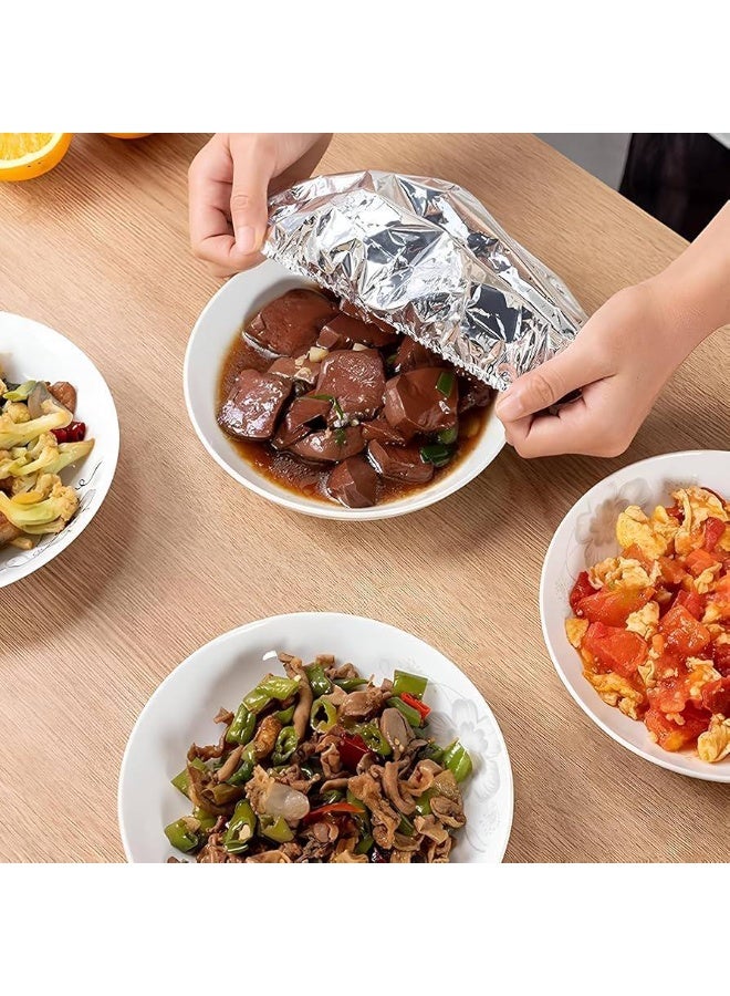 ناما 30 قطعه غطاء عازل من رقائق الألومنيوم قابل للاستخدام اكثر من مره، أغطية طعام من رقائق الألومنيوم للمطبخ، أكياس لحفظ الفاكهة طازجة، غشاء عازل لحفظ نضارة المطبخ، أغطية تخزين طعام من رقائق الألومنيوم - Image 1