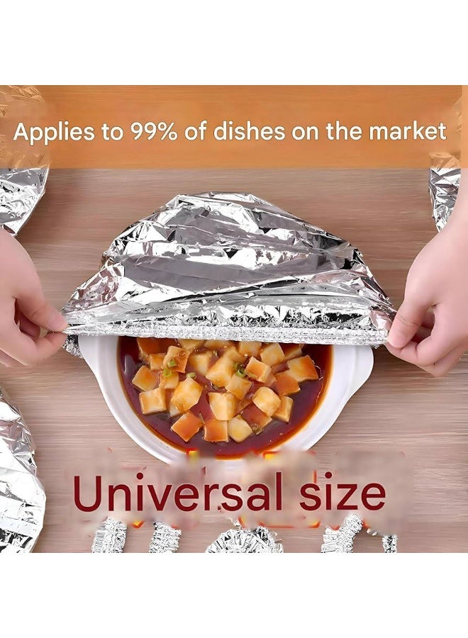 ناما 30 قطعه غطاء عازل من رقائق الألومنيوم قابل للاستخدام اكثر من مره، أغطية طعام من رقائق الألومنيوم للمطبخ، أكياس لحفظ الفاكهة طازجة، غشاء عازل لحفظ نضارة المطبخ، أغطية تخزين طعام من رقائق الألومنيوم - Image 5