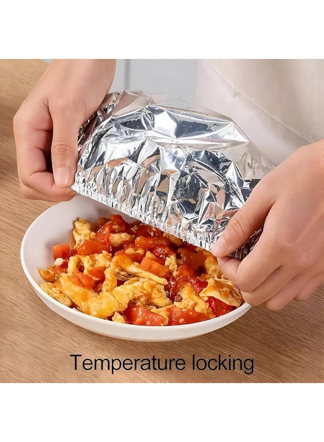 ناما 30 قطعه غطاء عازل من رقائق الألومنيوم قابل للاستخدام اكثر من مره، أغطية طعام من رقائق الألومنيوم للمطبخ، أكياس لحفظ الفاكهة طازجة، غشاء عازل لحفظ نضارة المطبخ، أغطية تخزين طعام من رقائق الألومنيوم - Image 4