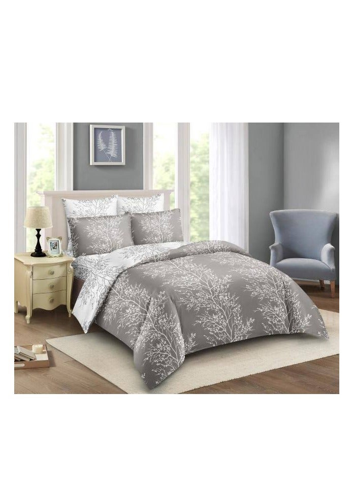 طقم سرير 6 قطع بلون فاخر طقم غطاء لحاف سرير مقاس كبير