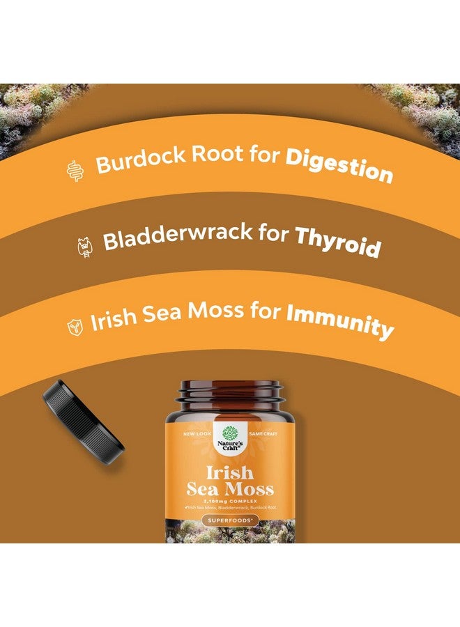 Natures Craft Organic Irish Sea Moss Capsules Sea Moss And Bladderwrack Capsules With Burdock Root Superfood Blend For Immune Support Heart Health Fertility Joint Health And Thyroid Support For Women And Men - Image 4