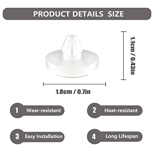 TEMI 12 Pieces Brake Switch Stopper, Car Brake Light Switch Stopper Brake Switch Pad Automotive Clutch Pedal Stopper 90541-06036(White)) - Image 2