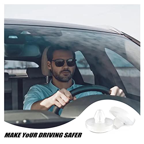 TEMI 12 Pieces Brake Switch Stopper, Car Brake Light Switch Stopper Brake Switch Pad Automotive Clutch Pedal Stopper 90541-06036(White)) - Image 5