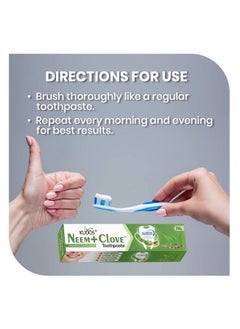 Kudos KUDOS Ayureveda Neem Clove Toothpaste I Prevents cavities,Bad Breath,tooth decay I Help Fights germ,Anti Bacterial GumProtection Daily Use Toothpaste(Pack of 2)  - Image 5