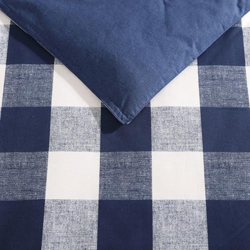 Eddie Bauer - King Duvet Cover Set, Reversible Cotton Bedding with Matching Shams, Stylish Plaid Bedding Set (Lakehouse Blue, King) - Image 3