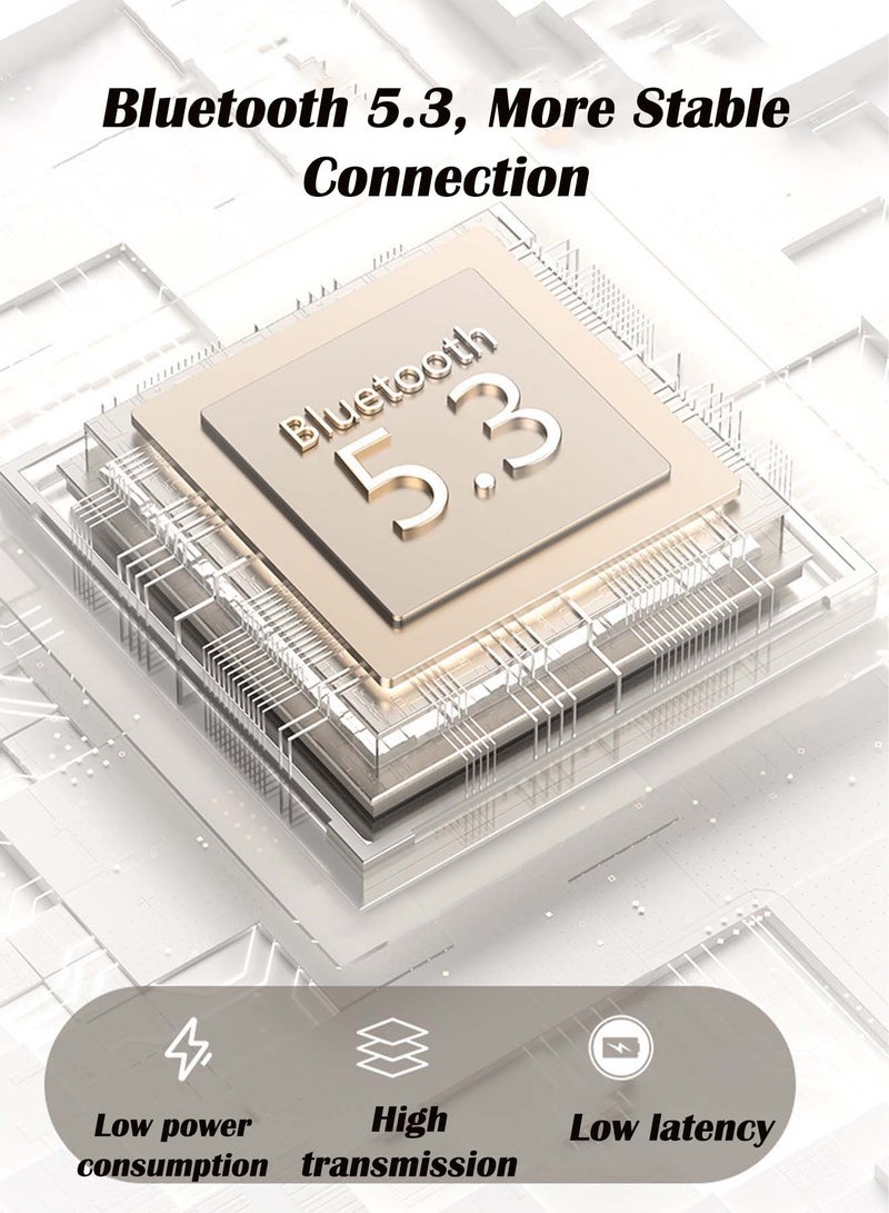 باور_لايف سماعات رأس لاسلكية SY-T1 مع ميكروفون قابل للفصل ومضاد للضوضاء، وتأثير صوتي ثلاثي الأبعاد، وجودة صوت عالية الدقة، وسماعات رأس قابلة للطي والتدوير - Image 3