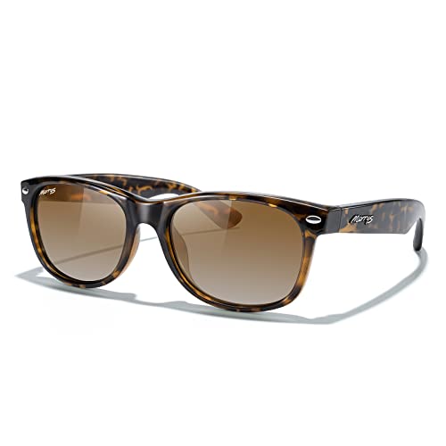 MERRY'S Polarized Unisex Shades Sunglasses for Men and Women Vintage Polarized Sun Glasses Mirror Lens (Leopard Frame/Brown Gradient Lens, 55) - Image 3