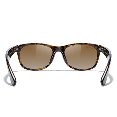 MERRY'S Polarized Unisex Shades Sunglasses for Men and Women Vintage Polarized Sun Glasses Mirror Lens (Leopard Frame/Brown Gradient Lens, 55) - Image 5