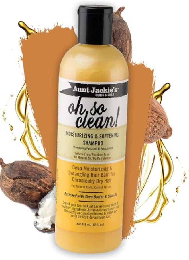 Aunt Jackie's Curls Coils Oh So Clean Moisturizing and Softening Shampoo 355 ml  - Image 1