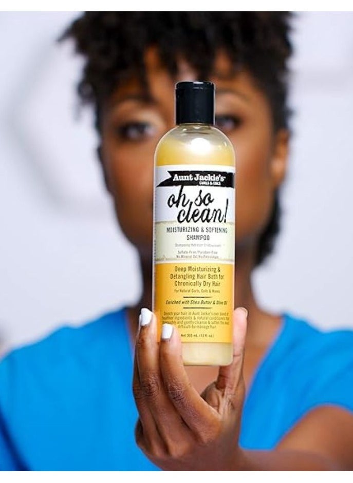 Aunt Jackie's Curls Coils Oh So Clean Moisturizing and Softening Shampoo 355 ml  - Image 4