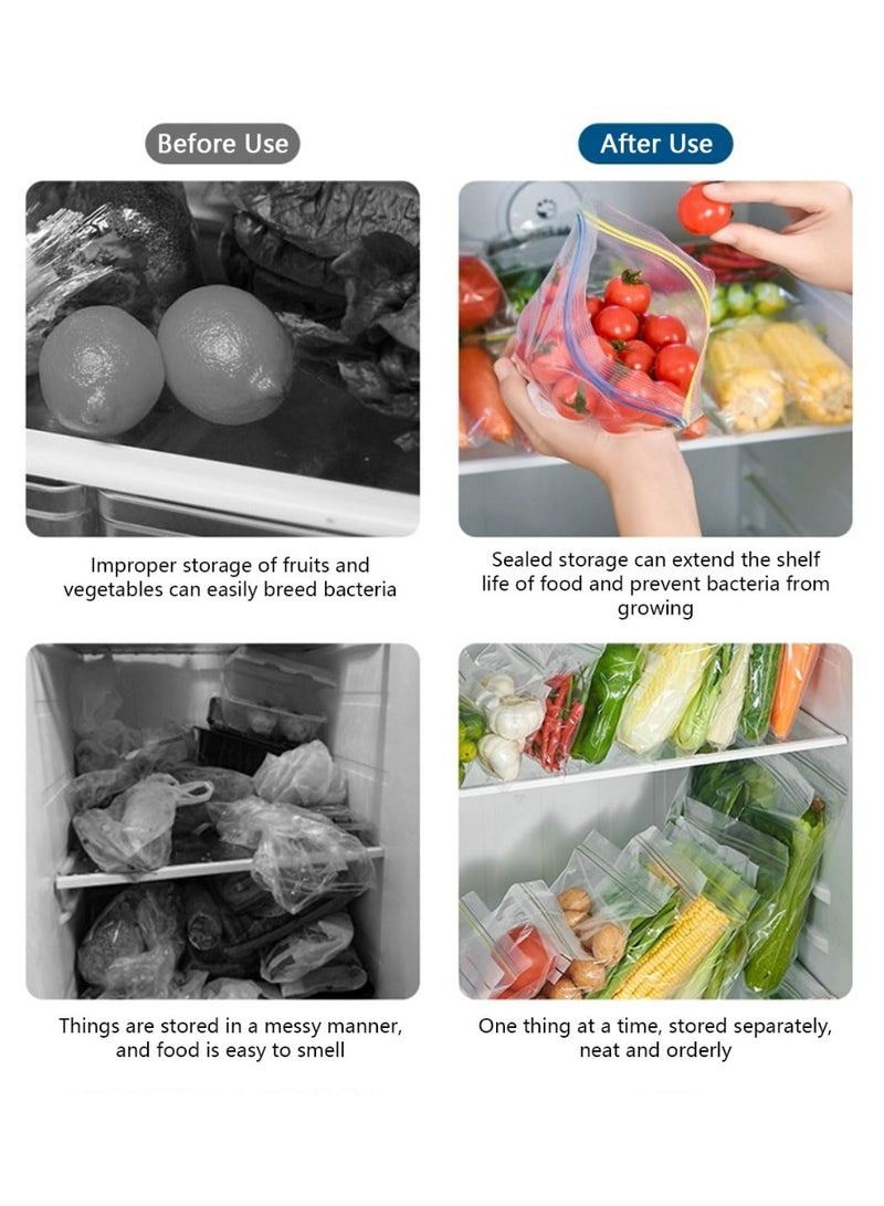 Bukela 65-Piece Reusable Food Storage Bags Set | BPA-Free Bags for Freezer, Snacks, Fruits, Vegetables, Meats | Eco-Friendly Bags in Various Sizes - Image 3