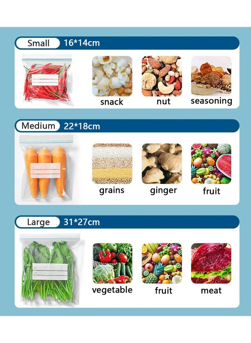 Bukela 65-Piece Reusable Food Storage Bags Set | BPA-Free Bags for Freezer, Snacks, Fruits, Vegetables, Meats | Eco-Friendly Bags in Various Sizes - Image 2