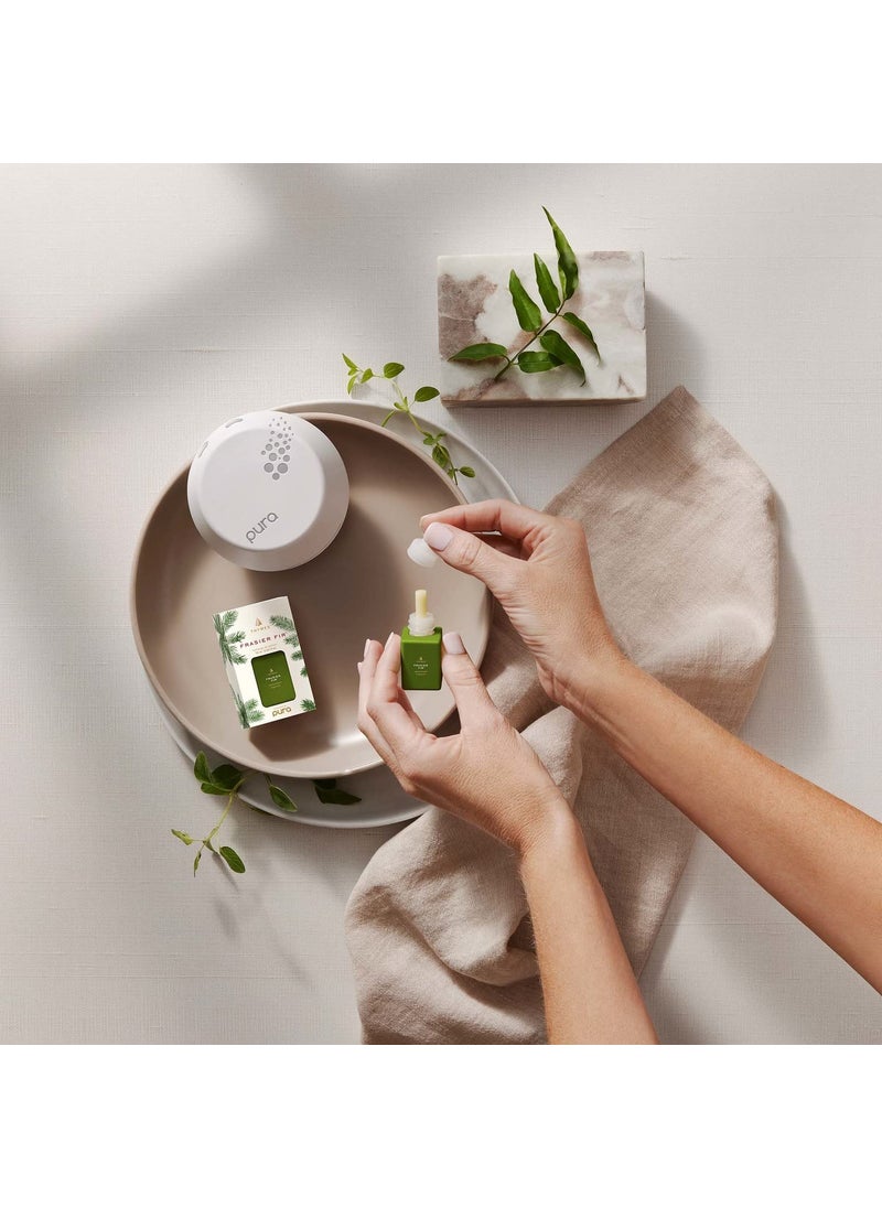 Thymes Thymes Pura Smart Home Plug-in Diffuser Kit - Pura Diffuser Refills with a Fresh Home Fragrance (V3 Pura Device + 2 Frasier Fir Refills)  - Image 4