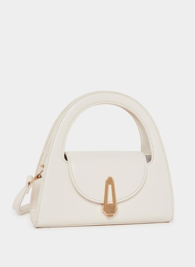 Styli Buckle Accent Handbag with Dual Handle  - Image 1