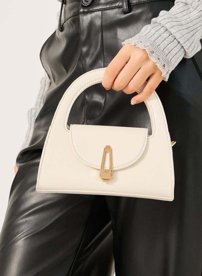 Styli Buckle Accent Handbag with Dual Handle  - Image 3