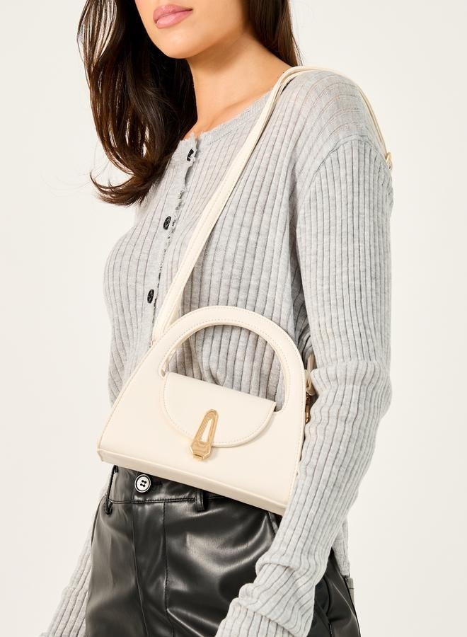 Styli Buckle Accent Handbag with Dual Handle  - Image 2