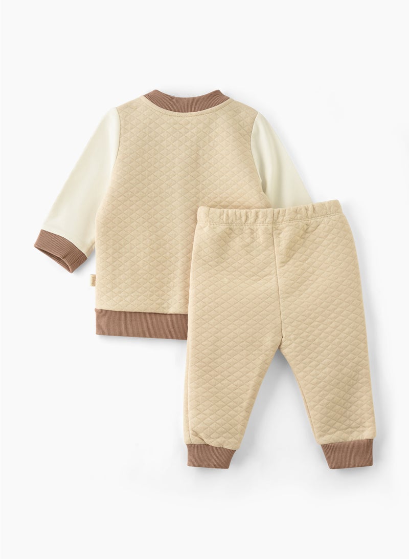 Elegant Kids طقم حديثي الولادة للأولاد 2 قطعة - طقم علوي وسفلي - Image 2
