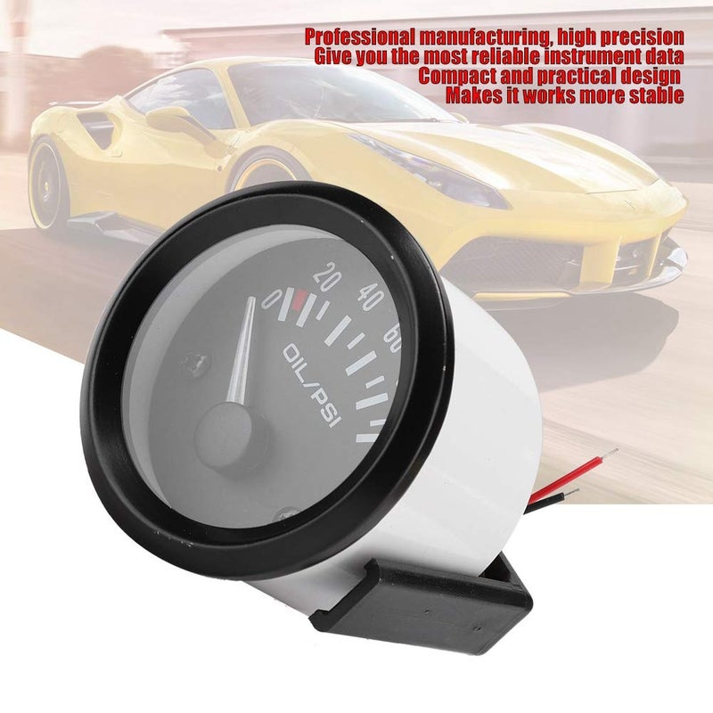Suuonee 52mm Oil Pressure Gauge Universal 12V Car Compatible Electromagnetic Oil Pressure Indicator Auto Dashboard Meter for Modified Vehicles - Image 5