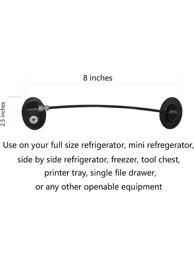 REZIPO - Refrigerator Door Lock with 2 Keys, File Drawer Lock, Freezer Door Lock and Child Safety Cabinet Lock - Image 5