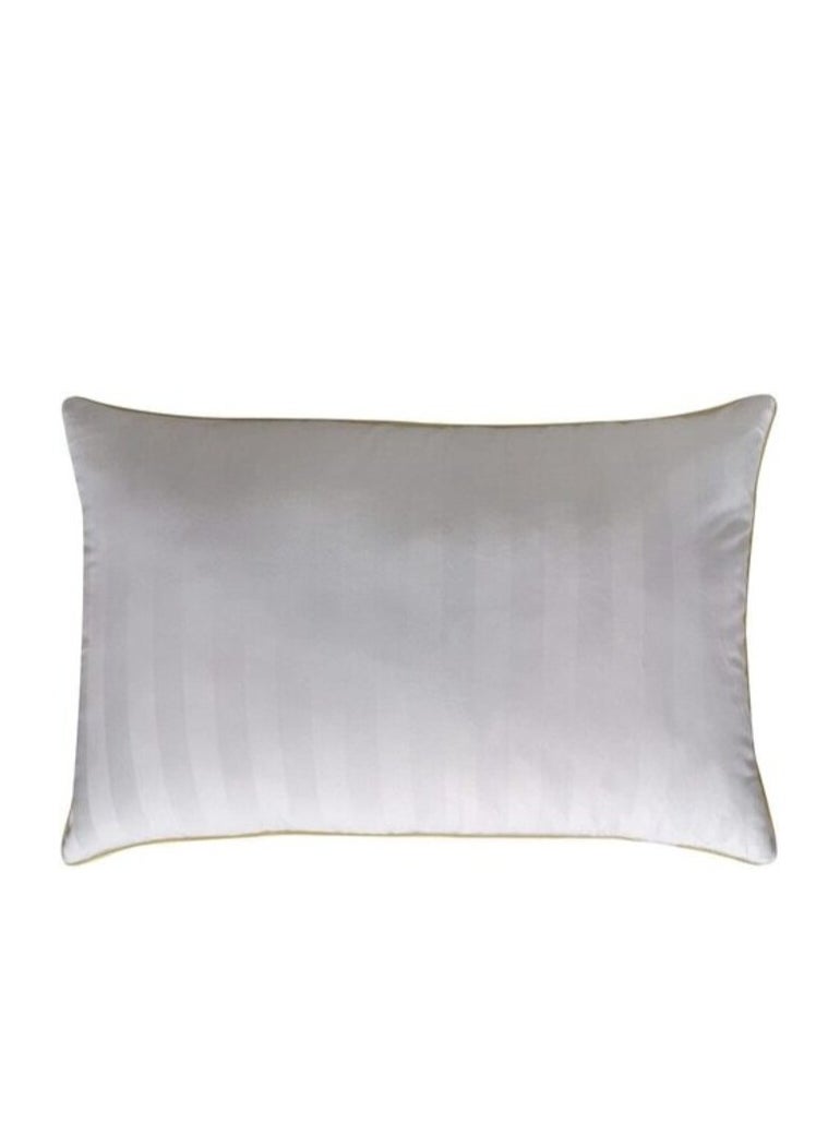 Pan Home - PAN Home Home Furnishings Supreme Satin Stripe Pillow 50X70cm-White - Image 1