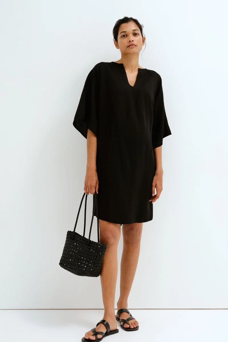 H&M MAMA Before &amp; After Linen-blend dress