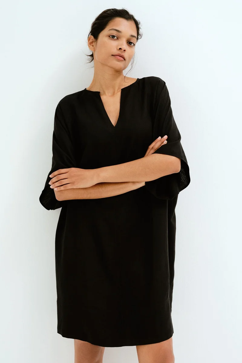 H&M MAMA Before &amp; After Linen-blend dress