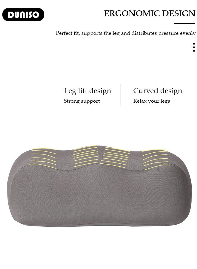 DUNISO - Leg Pillow, Leg Elevation Wedge Pillow, Leg and Knee Foam Support Pillow Relieve Sciatica, Back, Knee, Joint and Pregnancy Pain - Image 1