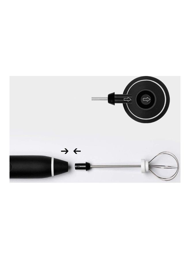 NIBEMINENT Electric Milk Frother Maker With Whisk Set Black/Silver - Image 4