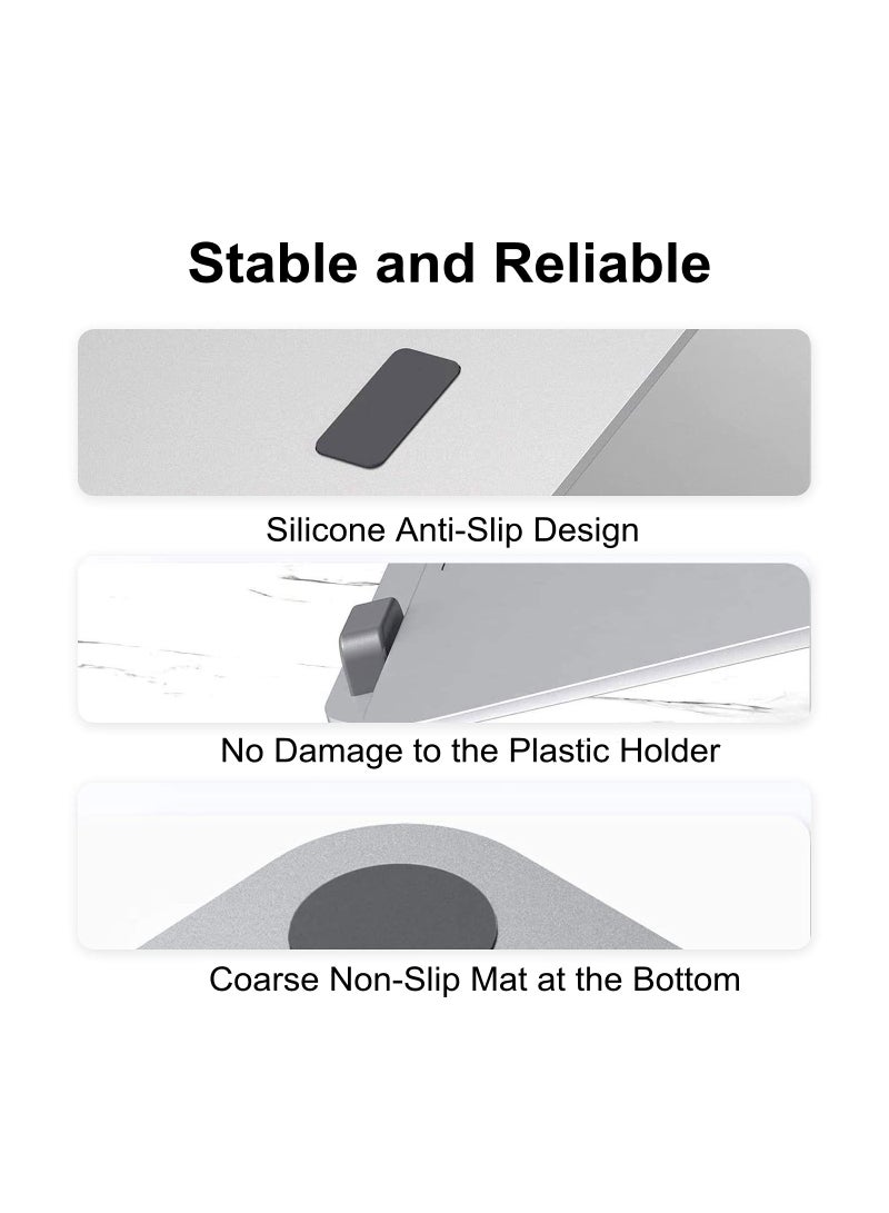 Cool Baby COOLBABY Aluminum Alloy Lifting Laptop Stand Height Adjustable Laptop Stand Ergonomic Design 15° Tilt 360° Rotation Laptop Stand for 10 to 16 inch Laptop - Image 2