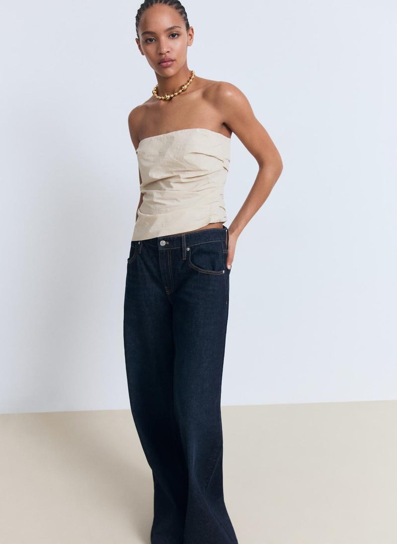 MANGO Asymmetrical strapless top - Image 3
