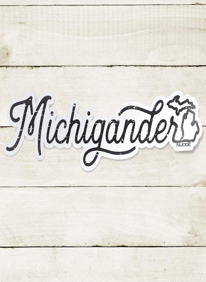 Nudge Printing Michigander Michigan Car Decal Bumper Sticker Laptop Sticker Auto Emblem - Image 1