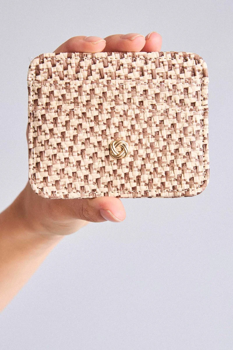 Woman Faux Leather Business Card Wallet