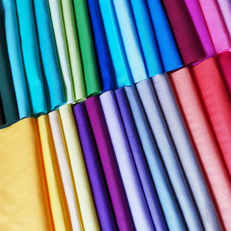 QiMicody 50 Pcs Quilting Fabric Bundles 8" x 8" (20cmÃ—20cm) Solid Colors Pure Cotton, Precut Squares Sewing Quilting Patchwork Scraps for DIY Crafting - Image 4