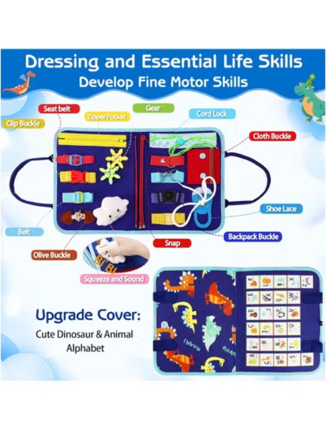 general Toddler Busy Board Montessori Toys for 1 2 3 4 Year Old, Sensory Board Educational Activities for Learning Fine Motor Skills, Gifts for Girls Boys, Travel Toys for Airplane Car - Image 2