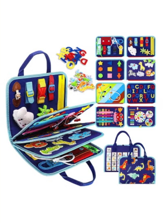 general Toddler Busy Board Montessori Toys for 1 2 3 4 Year Old, Sensory Board Educational Activities for Learning Fine Motor Skills, Gifts for Girls Boys, Travel Toys for Airplane Car - Image 1