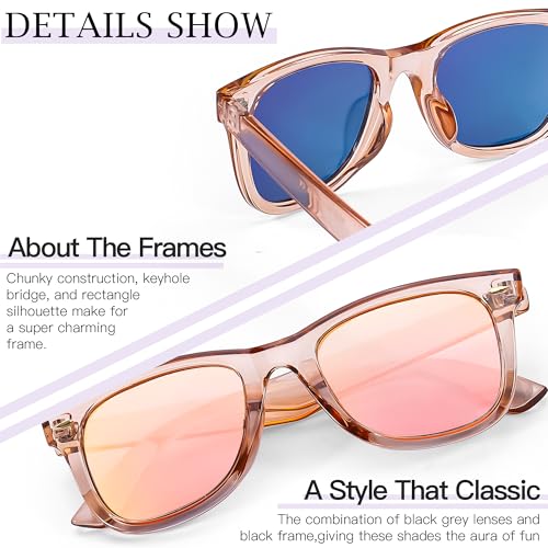 SIPHEW Polarized Sunglasses for Women & Men - UV400 Mirrored Beach Eyewear, Designer Unisex Fashion Sunglasses Medium Fit - Image 3